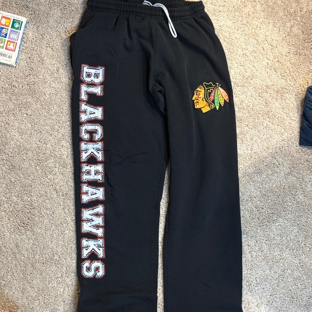 NHL Blackhawks Women's Black Joggers